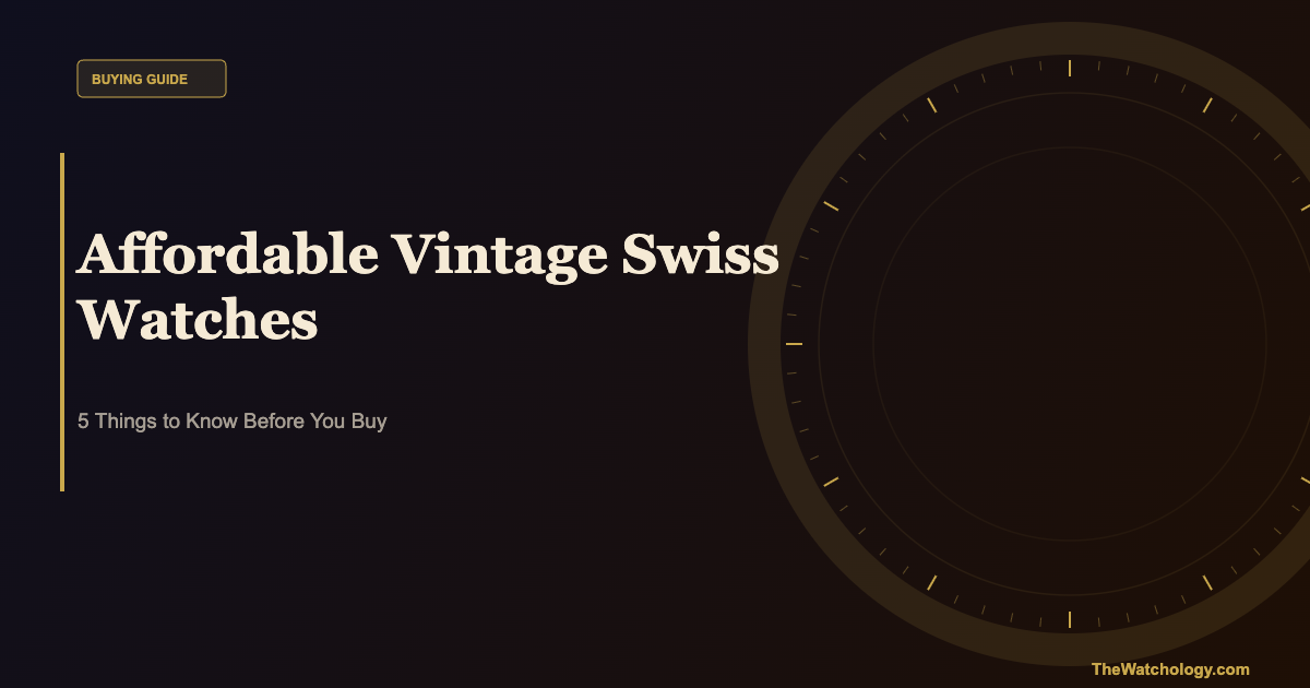 Affordable Vintage Swiss Watches: The Best Under $4,000 (2026 Guide)