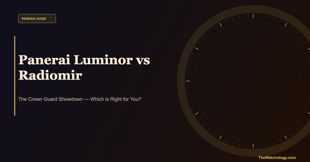 Officine Panerai Luminor vs Radiomir: The Complete Comparison Guide