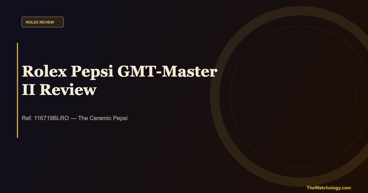 Rolex GMT-Master II “Pepsi” 116719BLRO Review: The Blue and Red Icon