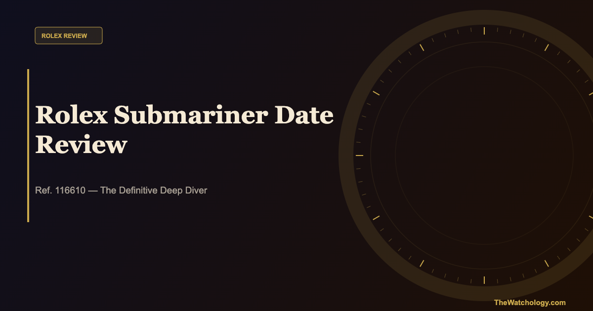 Rolex Submariner Date Review: Reference 116610 Complete Guide