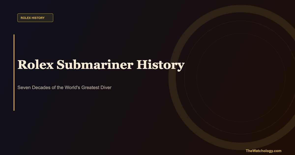 Rolex Submariner History: The Complete Story of the World’s Greatest Dive Watch