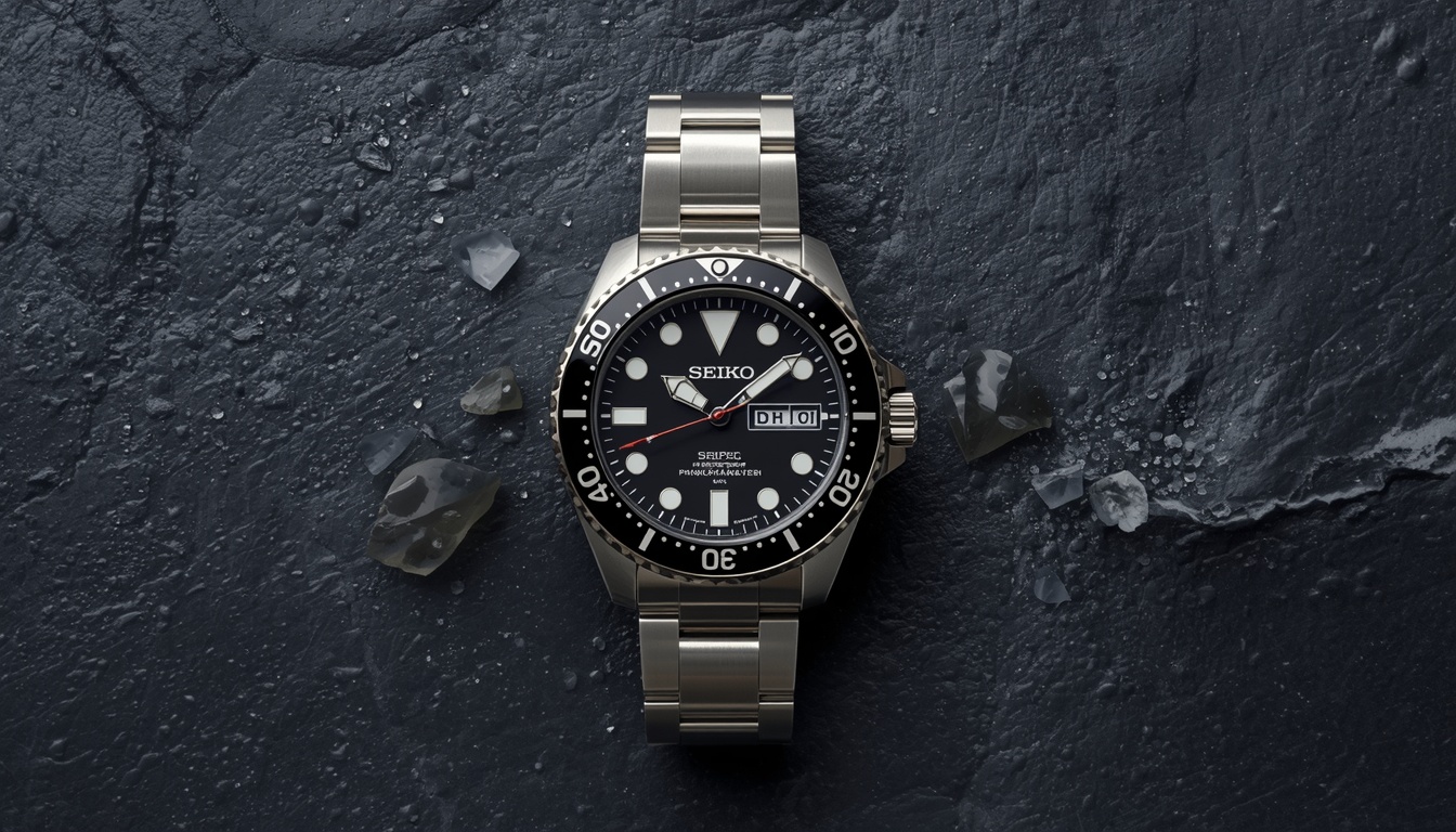 Seiko Prospex dive watches collection featuring the Marinemaster and Turtle on dark slate