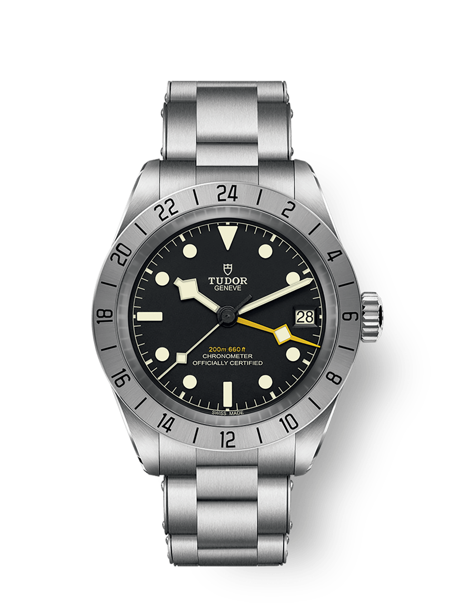 Tudor Black Bay Pro M79470-0001 with riveted steel bracelet – official Tudor photo