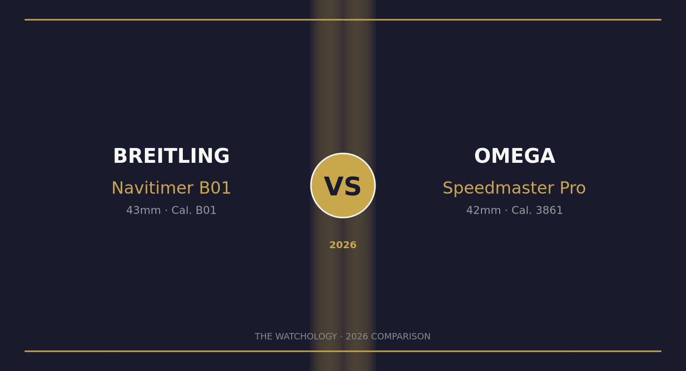Breitling Navitimer vs Omega Speedmaster 2026 comparison featured image