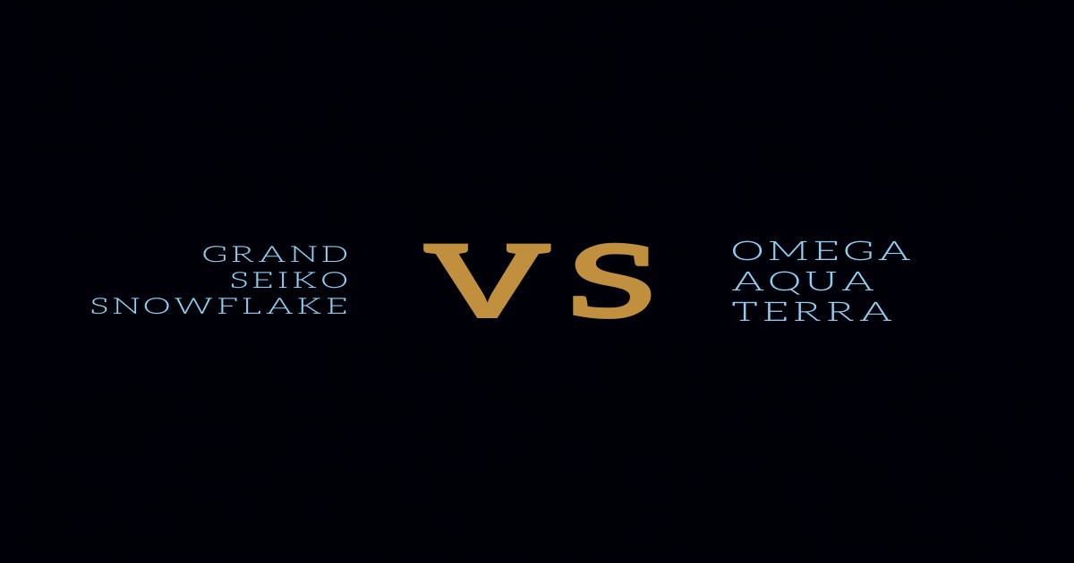 Grand Seiko Snowflake SBGA211 vs Omega Aqua Terra 150M comparison