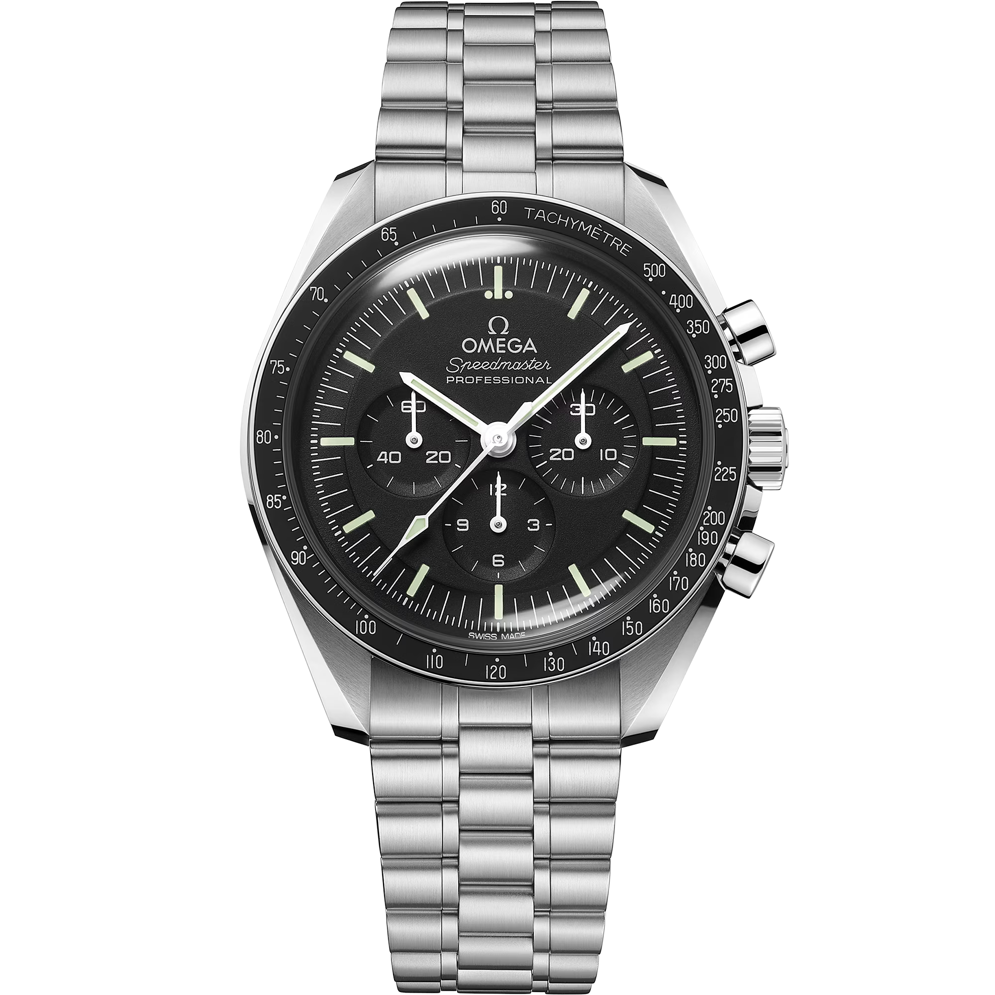 Omega Speedmaster Moonwatch Professional 310.30.42.50.01.001 on steel bracelet – official image