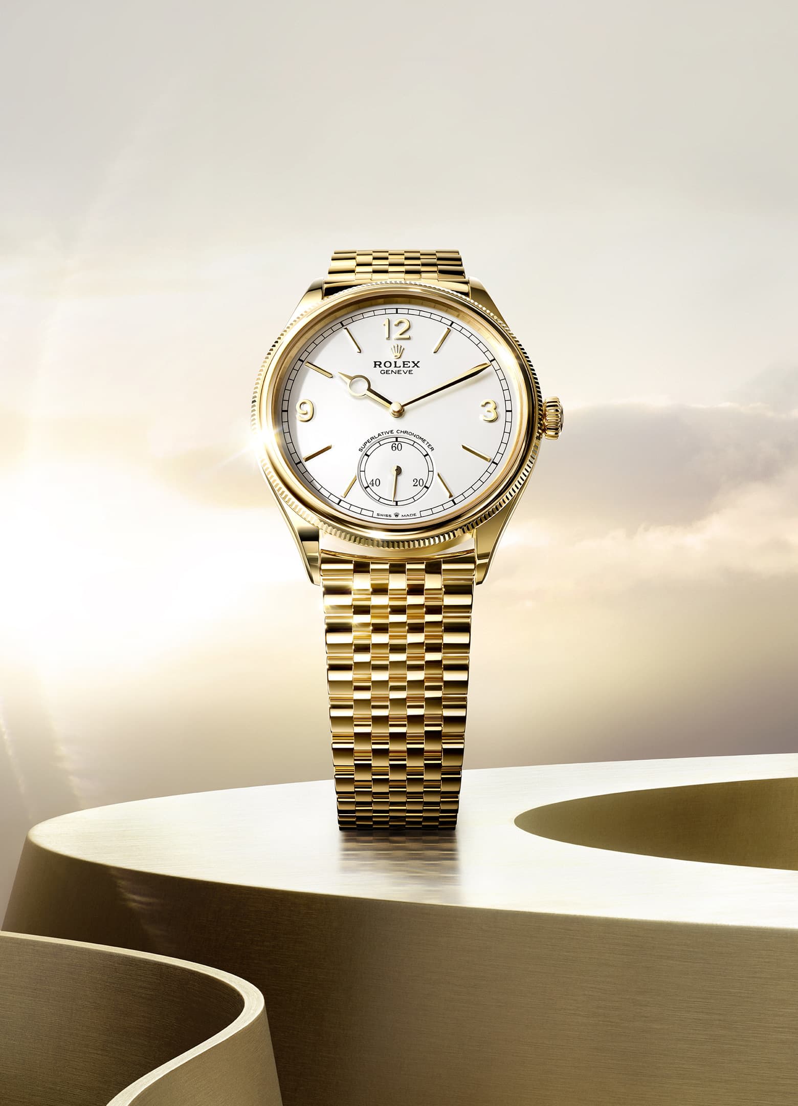 Rolex 1908 39mm yellow gold reference 52508 dress watch