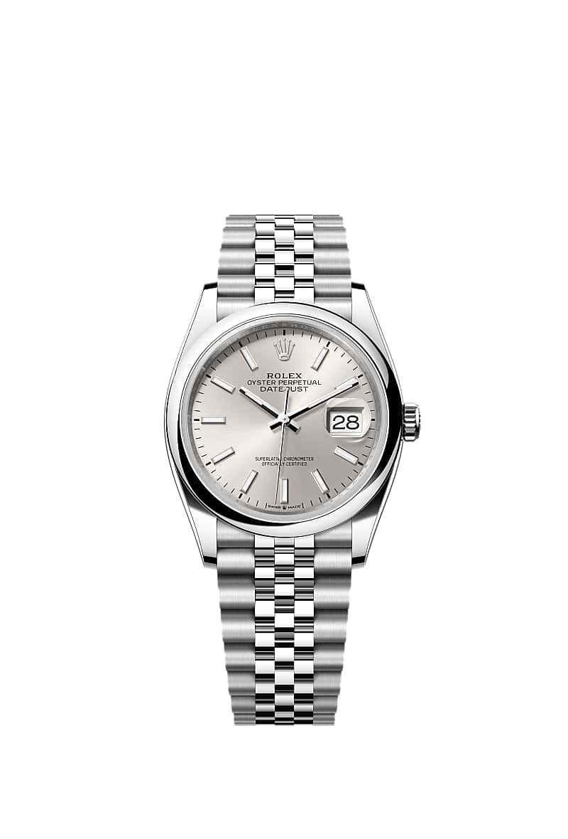 Rolex Datejust 36 reference 126200 in Oystersteel with silver dial and Jubilee bracelet