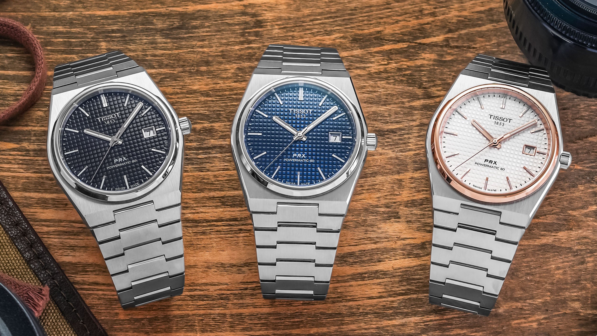 Tissot PRX Powermatic 80 with blue dial on integrated steel bracelet
