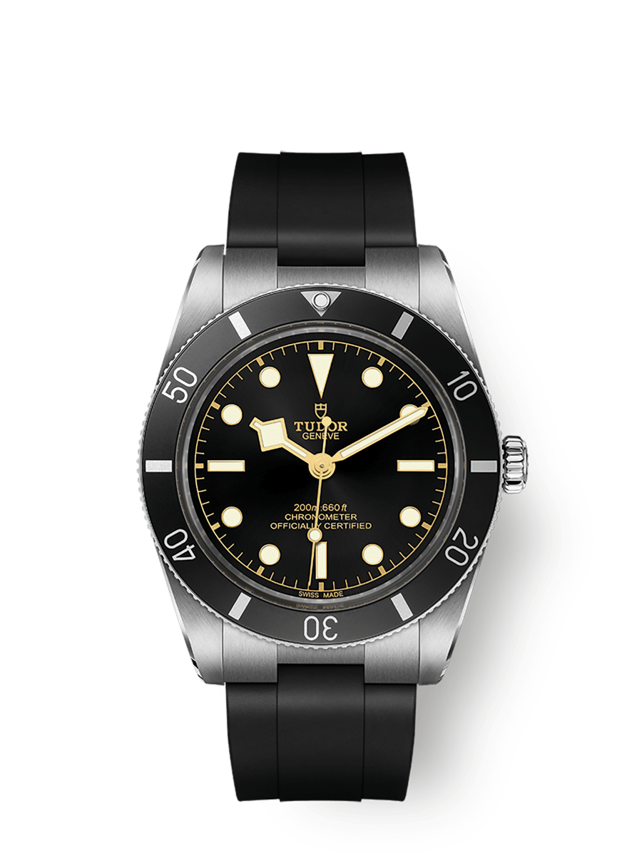 Tudor Black Bay 54 M79000N-0002 black rubber strap - official Tudor product photo