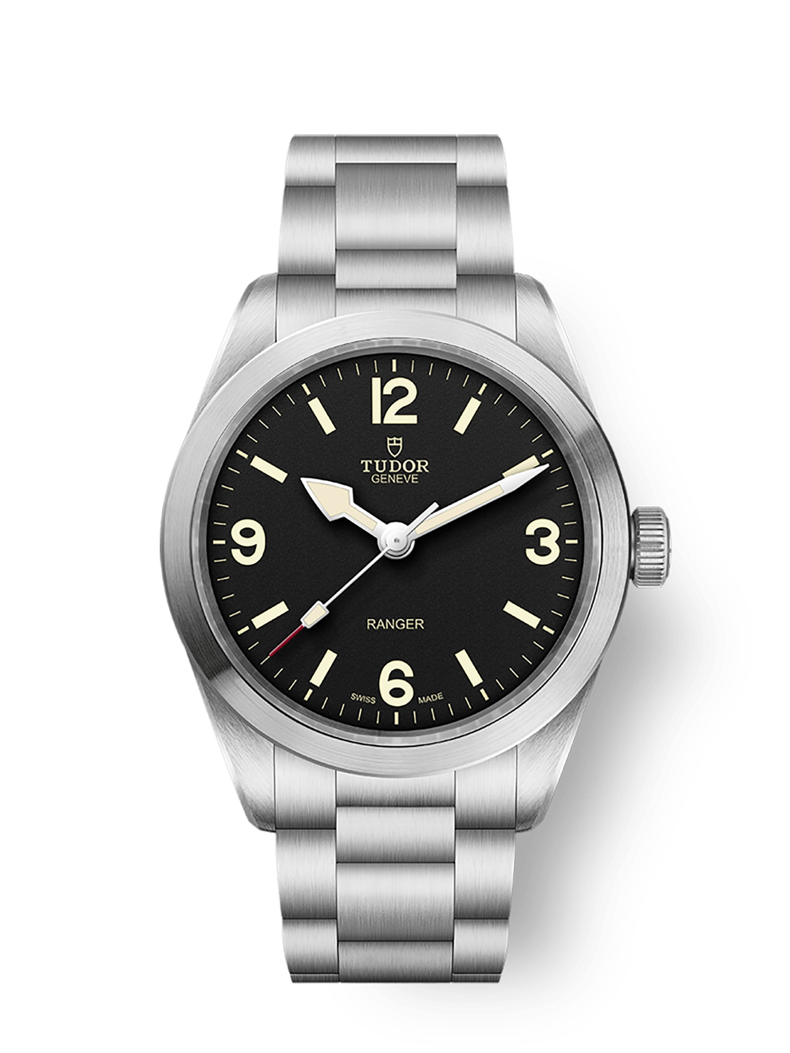 Tudor Ranger 79950 39mm steel field watch with black dial
