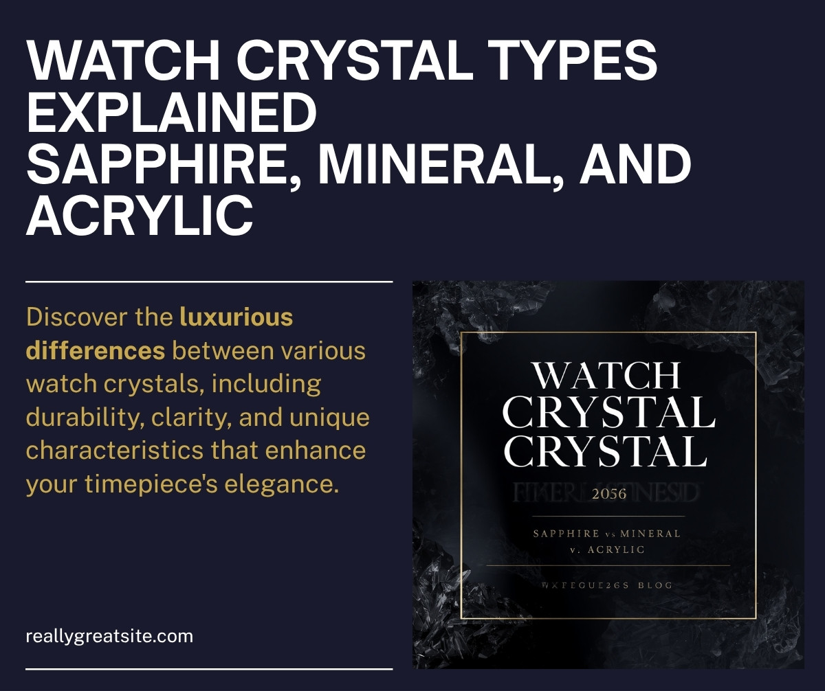 Watch Crystal Types - Sapphire vs Mineral vs Acrylic comparison guide