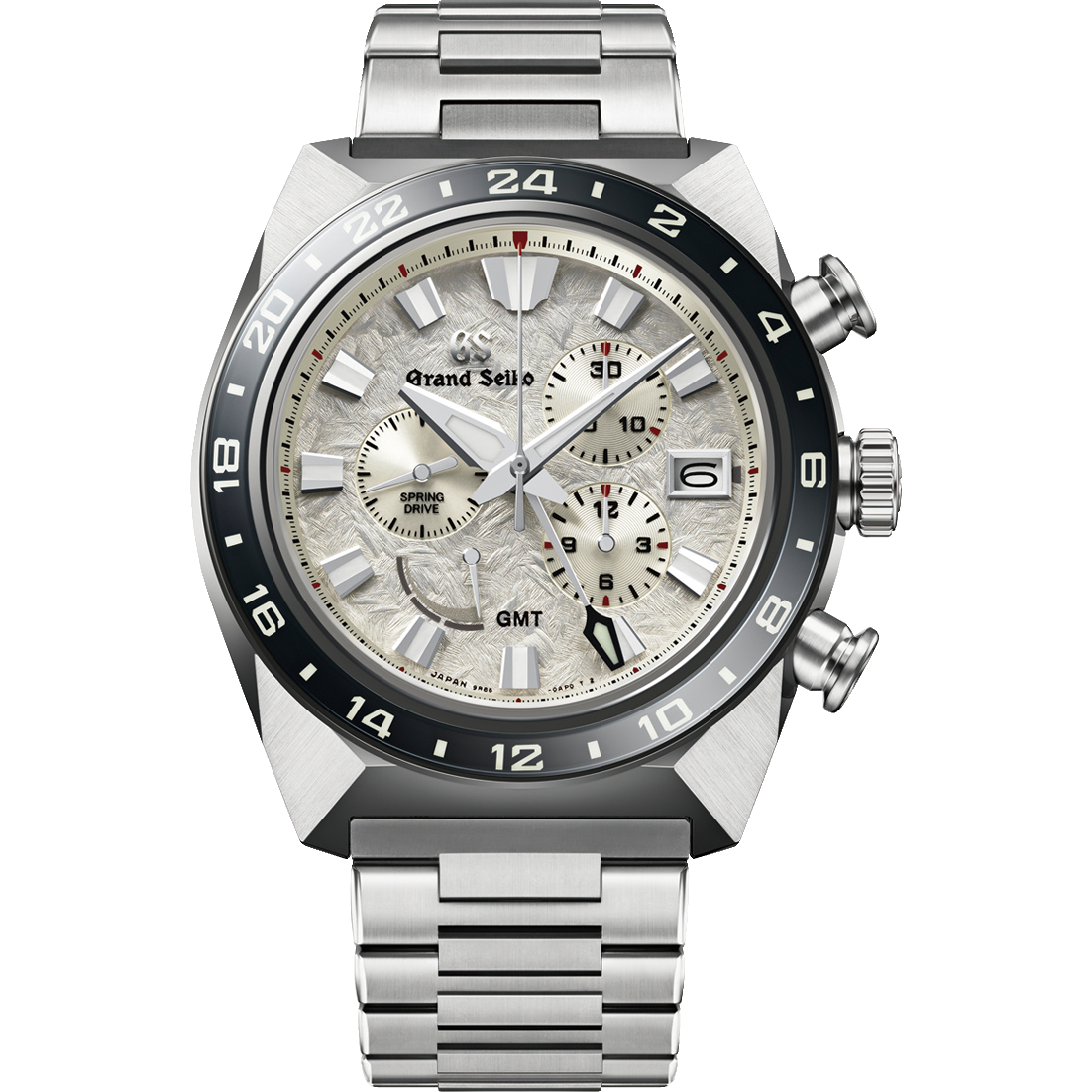 Grand Seiko SBGC253 Spring Drive Chronograph GMT in high-intensity titanium