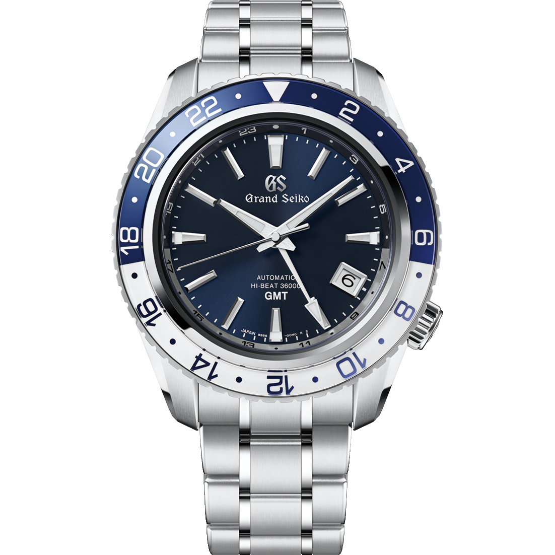 Grand Seiko SBGJ237 Hi-Beat 36000 GMT with midnight blue dial and sapphire bezel