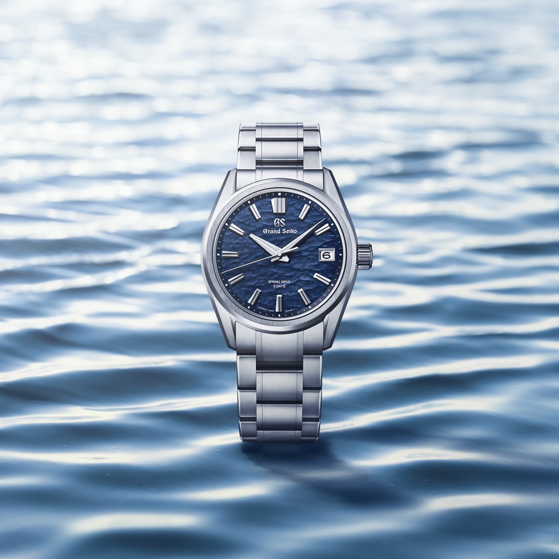 Grand Seiko SLGA019G Lake Suwa Spring Drive Evolution 9 blue titanium watch