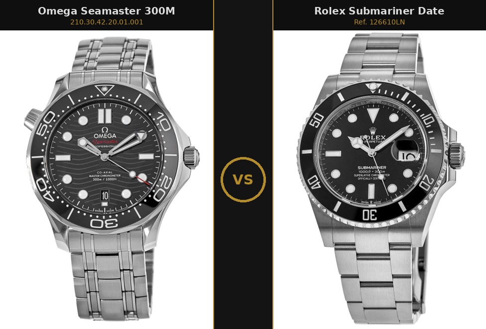 Omega Seamaster Diver 300M vs Rolex Submariner Date 126610LN comparison 2026