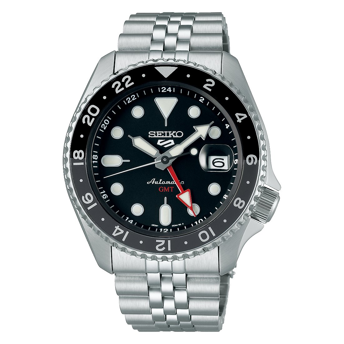 Seiko 5 Sports GMT SSK001 SKX-style 42.5mm black dial