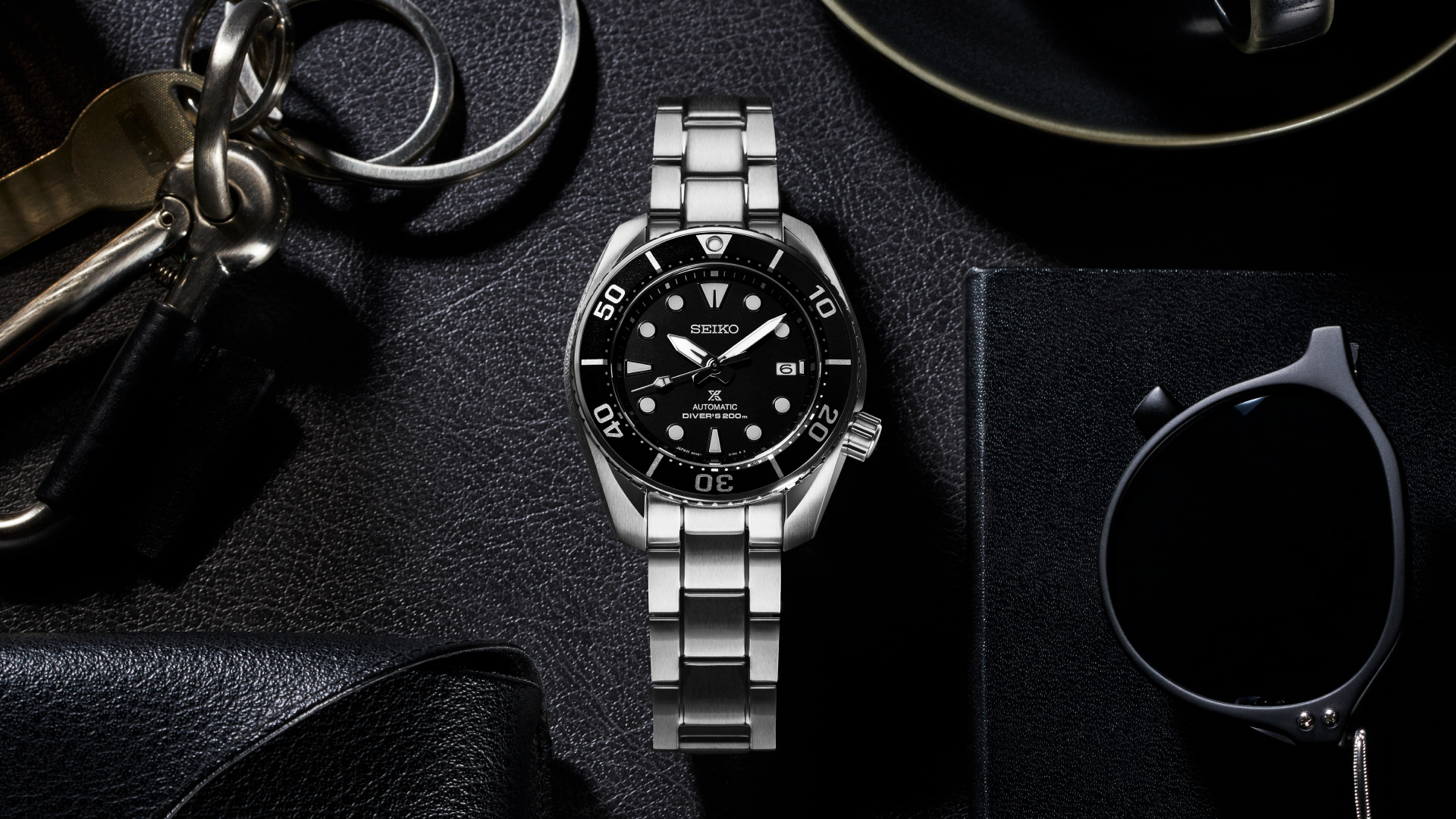 Seiko Prospex Sumo SPB101J1 black dial dive watch on bracelet